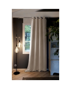 Rideau occultant isolant phonique + polaire 140 x 280 cm Inuit Naturel pampa