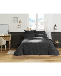 Housse de couette coton luxe 57 fils 240 x 220 cm + 2 taies 63x63 Agathe Bleu