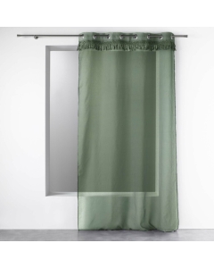 Voilage a oeillets 140 x 240 cm voile sable+franges zagora Kaki