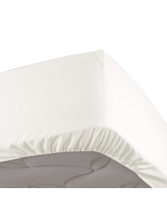 Drap housse naturel 140 x 190 cm en percale bonnet 30 cm