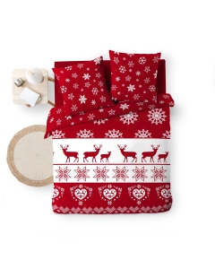 Housse de couette 240 x 220 cm en microfibre de flanelle Flocon