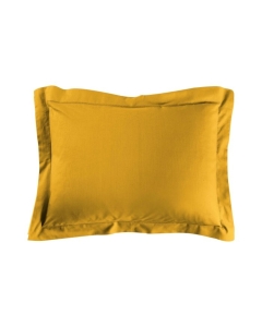 Taie d'oreiller 50 x 70 cm uni 57 fils lina  +point bourdon Curry