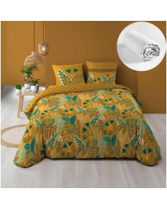 Pack parure de couette 220 x 240 cm Tilda + drap housse (140) Blanc