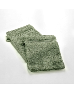 2 gants de toilette 15 x 21 cm eponge unie tendresse Fougere