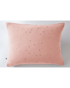 Taie d'oreiller gaze de coton 50 x 70 cm gaïa chic rose pêche Rose