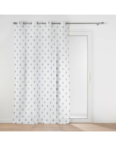 Panneau a oeillets 140 x 240 cm voile sable imprime geokid Petrole