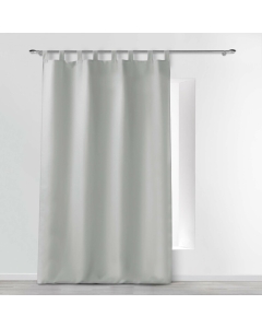 Rideau a passants 140 x 260 cm polyester uni essentiel Gris