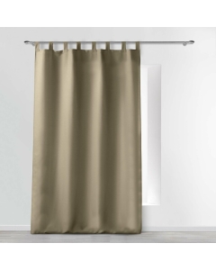 Rideau a passants 140 x 260 cm polyester uni essentiel Lin