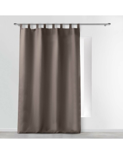 Rideau a passants 140 x 260 cm polyester uni essentiel Taupe