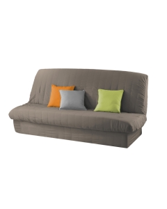 Housse de clic clac mat. 120 à 140 cm - 185 à 200 cm polye. uni essentiel Taupe