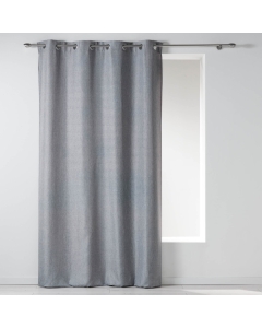Rideau a oeillets 140 x 260 cm chambray uni newton Gris