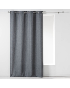 Rideau a oeillets 140 x 260 cm chambray uni newton Anthracite