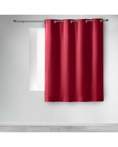 Rideau a oeillets 140 x 180 cm occultant uni occult Carmin