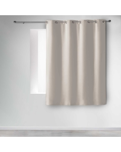 Rideau a oeillets 140 x 180 cm occultant uni occult Ivoire