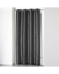 Rideau a oeillets 140 x 240 cm shantung uni shana Anthracite