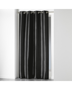 Rideau a oeillets 140 x 240 cm shantung uni shana Noir