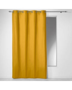 Rideau a oeillets 140 x 240 cm coton uni panama Miel