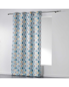 Rideau a oeillets 140 x 260 cm polyester imprime palpito Blanc