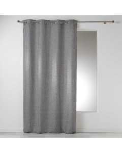 Rideau a oeillets 140 x 260 cm chambray uni select Anthracite