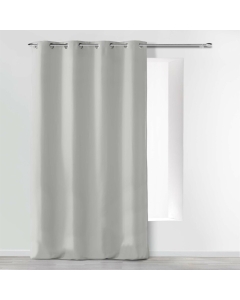 Rideau a oeillets 140 x 260 cm microfibre unie absolu Gris