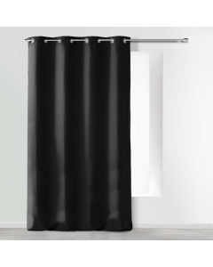 Rideau a oeillets 140 x 260 cm microfibre unie absolu Noir