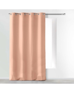 Rideau a oeillets 140 x 260 cm microfibre unie absolu Rose pale