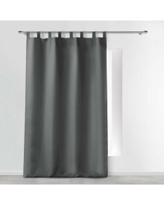 Rideau a passants 140 x 260 cm polyester uni essentiel Beton