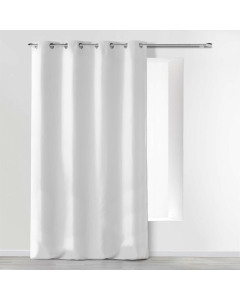 Rideau a oeillets 140 x 280 cm microfibre unie absolu Blanc