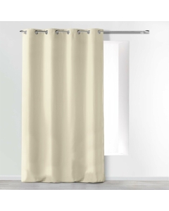 Rideau a oeillets 140 x 280 cm microfibre unie absolu Naturel