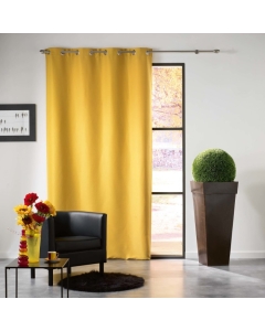Rideau a oeillets 140 x 240 cm occultant uni mezzo Jaune