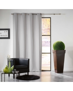 Rideau a oeillets 140 x 240 cm occultant uni mezzo Gris