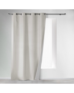 Rideau a oeillets 140 x 260 cm polyester uni thermique icemount Naturel