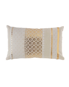 coussin dehoussable 30 x 50 cm en coton imprimé or Gaya
