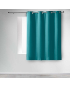 Rideau a oeillets 135 x 180 cm occultant uni occult Bleu