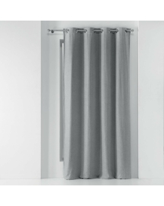 Rideau a oeillets 135 x 240 cm occultant chambray uni chinea Gris