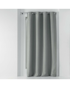 Rideau a oeillets 135 x 240 cm occultant tisse tissea Gris