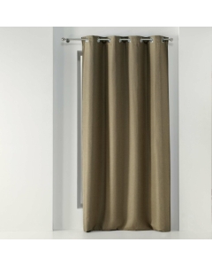 Rideau a oeillets 135 x 240 cm occultant tisse tissea Noisette