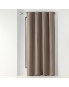 Rideau a oeillets 135 x 240 cm occultant tisse tramina Noisette