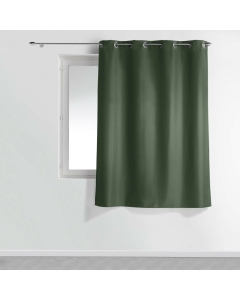 Rideau a oeillets metal 140 x 180 cm polyester uni essentiel Kaki