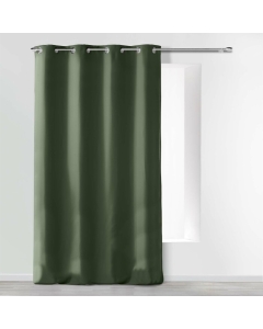 Rideau a oeillets 140 x 280 cm microfibre unie absolu Kaki