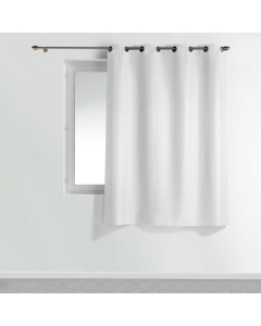 Rideau a oeillets metal 140 x 180 cm polyester uni essentiel Blanc