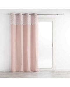 Rideau tamisant a oeillets 140 x 240 cm 100% coton Artchic Rose