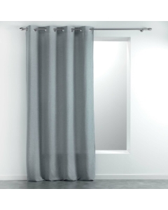 Rideau a oeillets 140 x 280 cm tisse uni meliane Gris