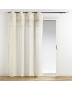 rideau a oeillets 140 x 240 cm 100% coton fils coupés Golden sunset