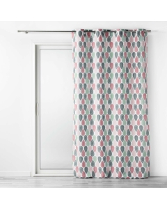 Rideau tamisant a oeillets 140 x 260 cm polyester Palpito Rose