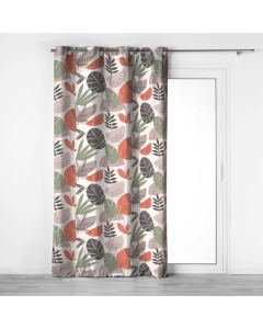 rideau a oeillets 140 x 240 cm coton imprime bianca