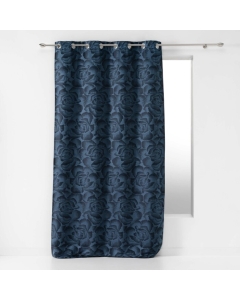 Rideau a oeillets 140 x 260 cm jacquard rosalina Navy