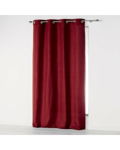 Rideau a oeillets 140 x 260 cm microfibre unie absolu Bordeaux