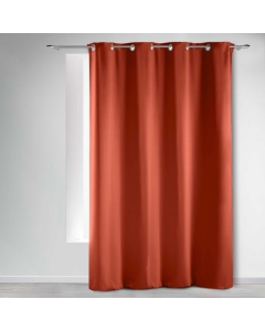 Rideau a oeillets 135 x 240 cm occultant uni Terracotta