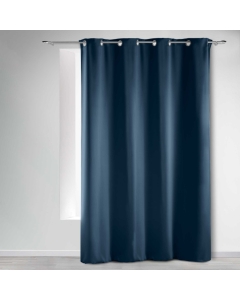 Rideau a oeillets 135 x 240 cm occultant uni occult Navy
